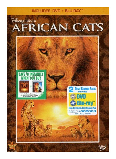 Disneynature: African Cats (Two-Disc Blu-ray / DVD Combo in DVD Packaging)